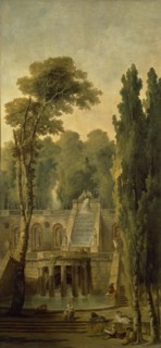 Landscape with a Terrace and Cascade, 1802. Creator: Hubert Robert.