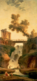 Landscape with a Waterfall, 1802. Creator: Hubert Robert.