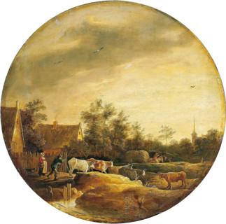 Landscape with Cows, 1644. Creator: David Teniers II.