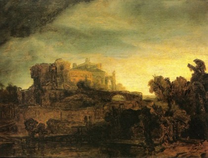 Landscape with Castle, 1641. Creator: Rembrandt Harmensz van Rijn.