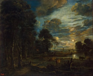 Night Landscape, 1650. Creator: Aert van der Neer.