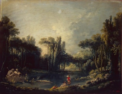 Landscape with a Pond, 1746. Creator: Francois Boucher.