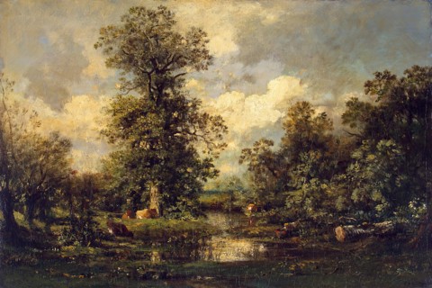 Forest Landscape, 1840. Creator: Jules Dupré.