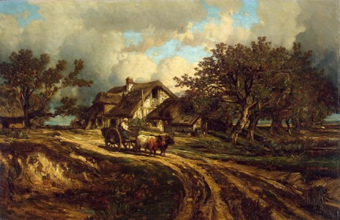 Village Landscape, 1840. Creator: Jules Dupré.