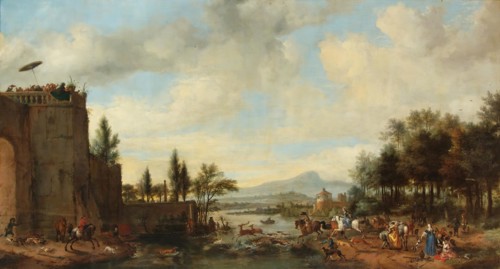 Deer Hunt, 1666. Creator: Philip Wouverman.