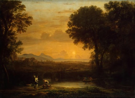 Landscape with Tobias and the Angel, (Evening), 1663. Creator: Claude Lorrain.