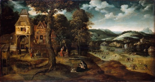 Landscape with the Rest on the Flight into Egypt, c1524. Creator: Joachim Patinir.