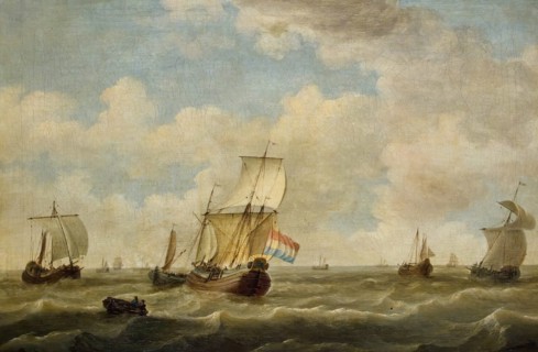 Sailing Vessels, 1730. Creator: Adam Silo.
