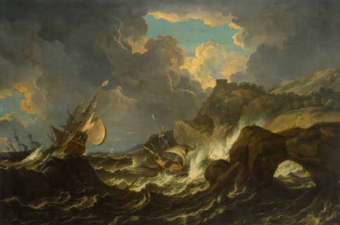 Storm in the Sea, 1690. Creator: Pieter Mulier.