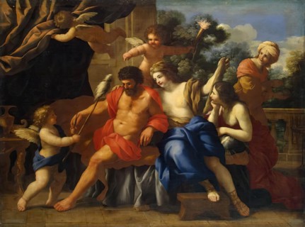 Hercules and Omphale, 1650. Creator: Giovanni Francesco Romanelli.
