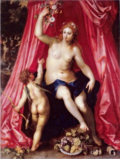 Venus and Cupid, 1600. Creators: Jan Brueghel the Elder, Hendrick van Balen I.