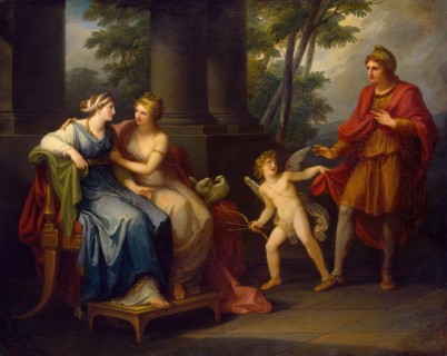 Venus Induces Helen to Fall in Love with Paris, 1790. Creator: Angelica Kauffman.