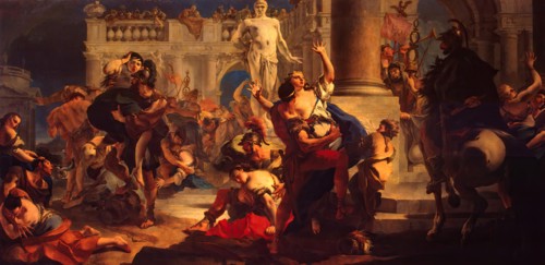 Rape of the Sabine Women, 1718. Creator: Giovanni Battista Tiepolo.