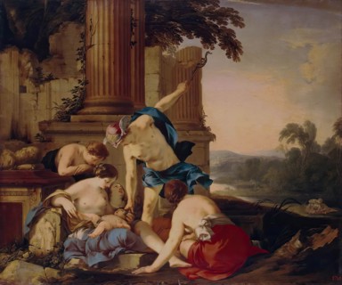 Mercury Takes Bacchus to be Brought up by Nymphs, 1638. Creator: Laurent de la Hyre.