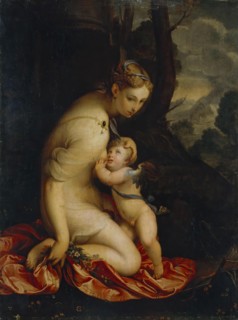 Venus Suckling Cupid, 1610. Creator: Lavinia Fontana.