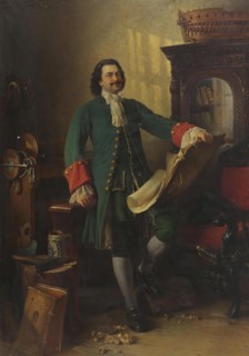 Peter the Great in His Studio, 1870. Creator: Konstantin Makovsky.