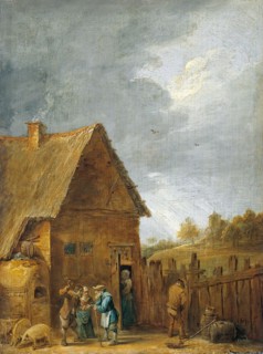 Yard of a Peasant House, 1640. Creator: David Teniers II.
