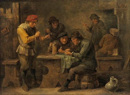 Peasants Playing Dice, 1640. Creator: David Teniers II.