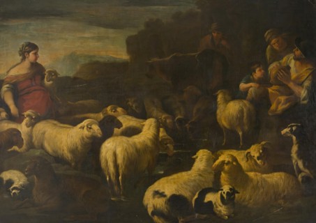 Flock of Sheep, 1677. Creator: Luca Giordano.