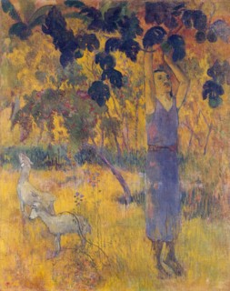 Man Picking Fruit from a Tree, 1897. Creator: Paul Gauguin.