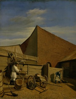 Genre Scene: In the Backyard, 1843. Creator: Akim Bagayev.