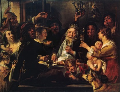 The Bean king, 1638. Creator: Jacob Jordaens I.