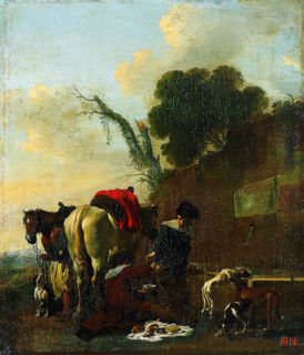 Hunters at Rest, 1650. Creator: Jan Miel.