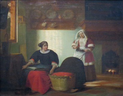 A Sick Child, 1670. Creator: Pieter de Hooch.