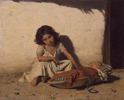 Gipsy Children, 1855. Creator: August von Pettenkofen.