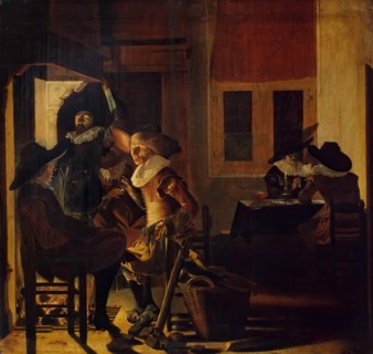 Soldiers Beside a Fireplace, 1633. Creator: Willem Cornelisz Duyster.