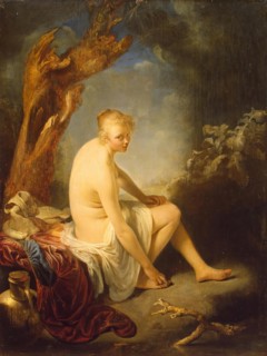 Woman Bather, 1665. Creator: Gerrit Dou.