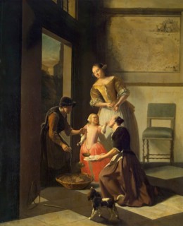 Buying Grapes, 1669. Creator: Jacob Ochtervelt.