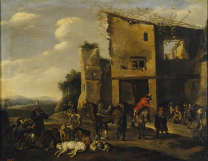 Hunter at Rest, 1634. Creator: Pieter van Laer.