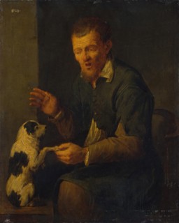Peasant with a Dog, 1640. Creator: David Ryckaert III.