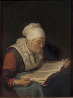 Old Woman Reading a Book, 1665. Creator: Gerrit Dou.