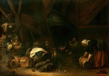 Interior of a Peasant Hut, 1634. Creator: Herman Saftleven the Younger.