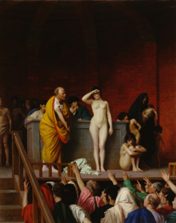 Slave Market in Rome, 1884. Creator: Jean-Leon Gerome.