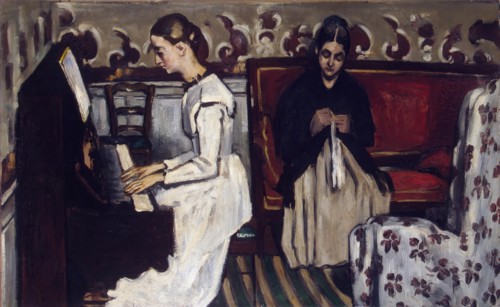 Jeune Fille au piano (Girl at the Piano - The Overture to Tannhauser), 1869. Creator: Paul Cezanne.