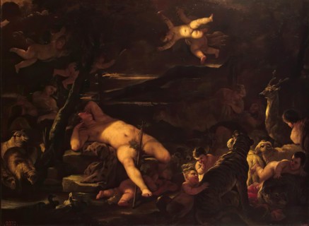 Young Bacchus Sleeping, 1681. Creator: Luca Giordano.