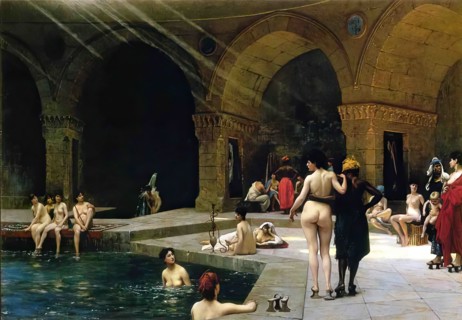 The Great Bath at Bursa, 1885. Creator: Jean-Leon Gerome.