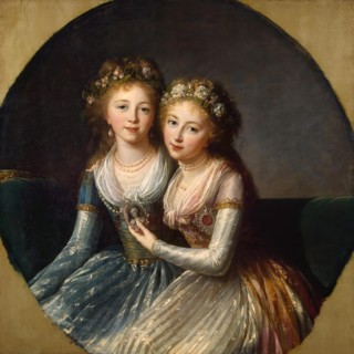 Portrait of Emperor Pavel I's Daughters, 1796. Creator: Elisabeth Louise Vigee-LeBrun.