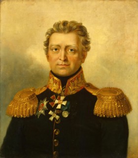 Portrait of Vasily I. Harpe (1765-1814), 1823. Creator: Workshop of George Dawe.