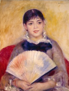 Girl with a Fan, 1885. Creator: Pierre-Auguste Renoir.