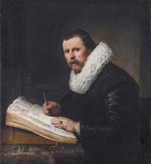 Portrait of a Man at a Writing Desk, possibly Jacob Bruyningh, 1631. Creator: Rembrandt Harmensz van Rijn.