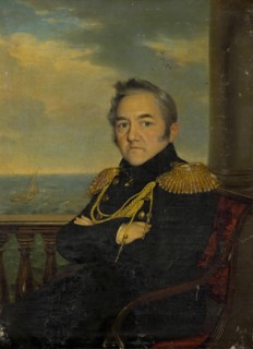 Portrait of Admiral Mikhail Lazarev, 1844. Creator: Robert Schwede.