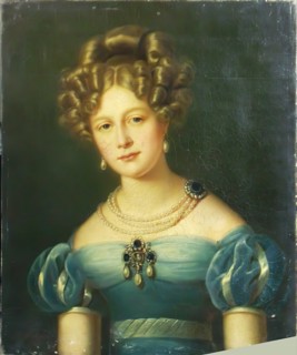 Portrait of Grand Duchess Elena Pavlovna, 1824. Creator: Sophie Chéradame.