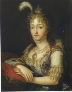 Portrait of Empress Elizabeth Alexeyevna, 1805. Creator: Unknown.