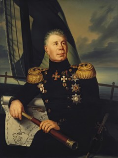 Portrait of Admiral Krusenshtern, 1850. Creator: Unknown.