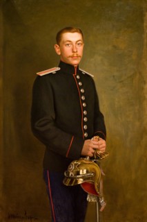 Portrait of Count D. A. Sheremetev, Cornet of the Chevalier Guards, 1909. Creator: Victor Schtember.