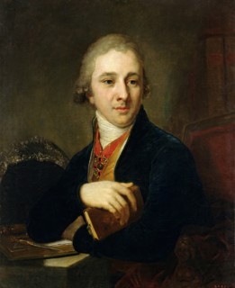 Portrait of Alexander Labzin (1766-1825), 1805. Creator: Vladimir Borovikovsky.